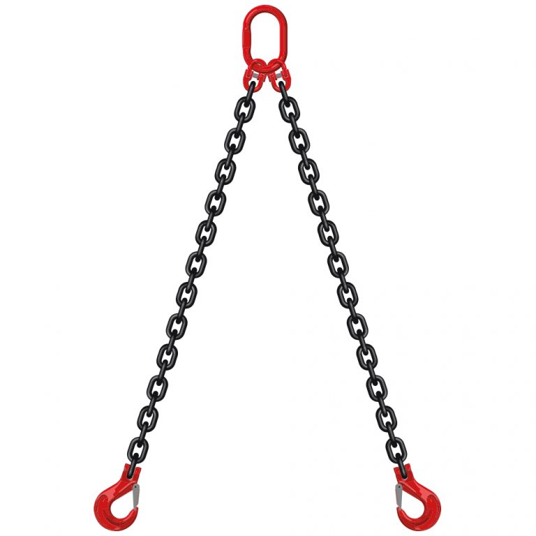 Two Leg Chain Assembly - RED - RECOVERY EQUIPMENT DIRECT