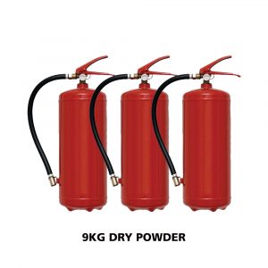 3 Pack, 9KG Dry Powder Fire Extinguishers