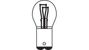 12v Bulb (380) 21/5 Watt, Twin filament. Bayonet double pip