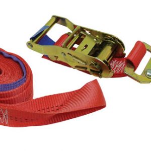 Motorcycle strap, snap hook to deck end, sewn loop