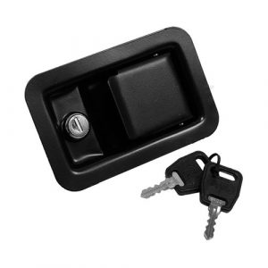 Black Plated Steel Paddle Lock 140mm x 89mm Flush Fit