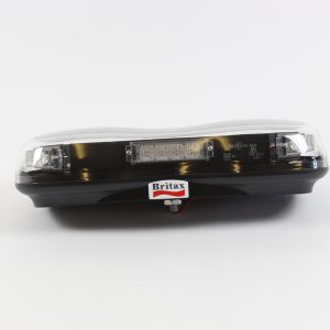 Britax A4 Mini Series 420mm LED Low Profile Lightbar Clear Lens with Amber LEDs (12/24v) Approved ECE R65
