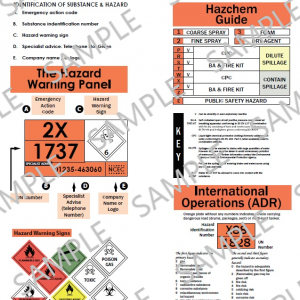 Hazardous Chemicals (Hazchem/ADR) Chart