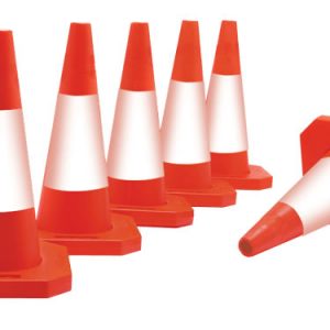 Set of 6 Road Cones 500mm or 20″ high