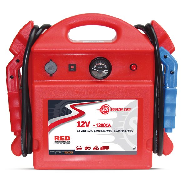 SOS Booster Portable 1200CA 12v - RED - RECOVERY EQUIPMENT DIRECT