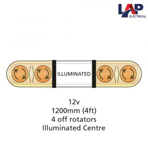 LAP Titan Rotator Lightbar 1220mm (48″) With Illumnated Centre 12v