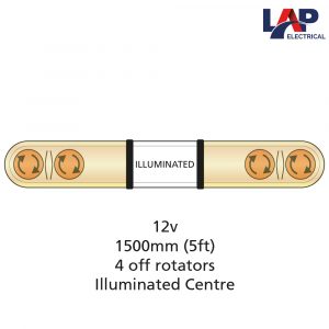 LAP Titan 4 Rotator Lightbar 1524mm (60″/5ft) With Illumnated Centre 12v
