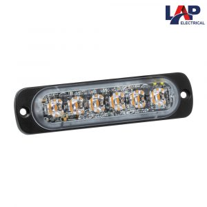LAP FLED Slimline Directional 6 Head Horizontal Mount LED Module Amber