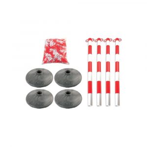 EV/Hybrid Set of 4 Posts & Bases with Chain