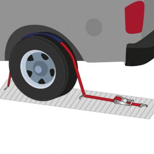 Overwheel Strap Assembly with Twin Floating Claw Hooks and Tyre Sleeve