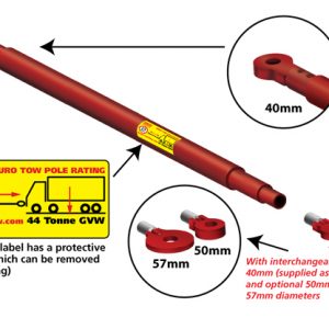 44 Tonne Tow Pole 40mm to 40mm – Changeable End