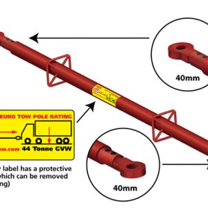 44 Tonne Tow Pole 40 to 40mm Eyes + Handles