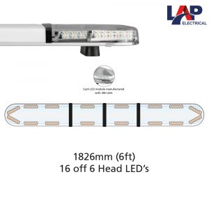 LAP Hurricane Titan LED Lightbar 1828mm 16 Head Modules