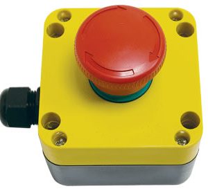 Emergency STOP (10 amp) mounted in enclosure
