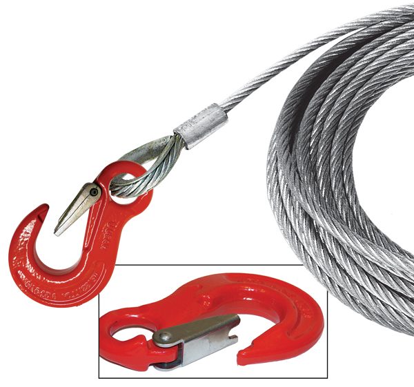 Wire Rope 8mm x 20m with Safety Hook RED RECOVERY EQUIPMENT DIRECT