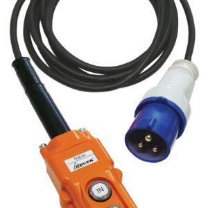 2 Button Control, 10m cable, h/duty blue 3 pin plug
