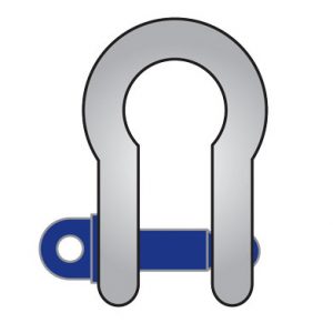 6.5 Tonne Bow Shackle Blue Pin Screw Type
