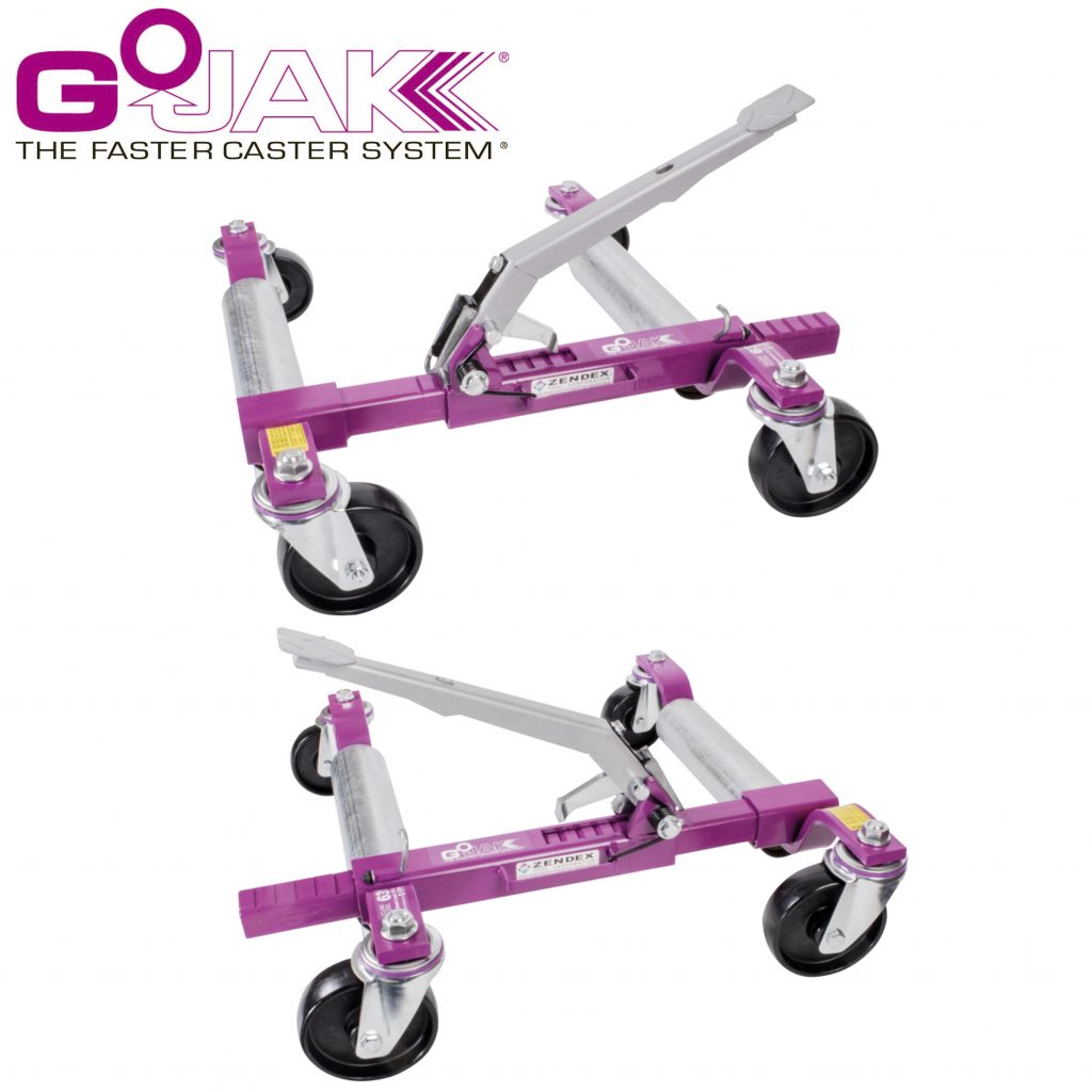 Gojak GJ 6313 Heavy Duty SelfJacking Skates (pair) RED RECOVERY