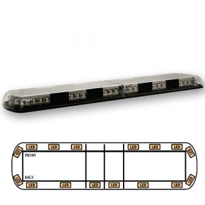 ECCO 12 Series 1524mm 16 LED Head Lightbar 12/24V R65 (Layout A)