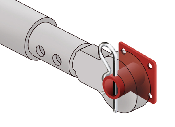 Holder Bracket with Large R Clip for Euro Tow Pole 44 Tonne