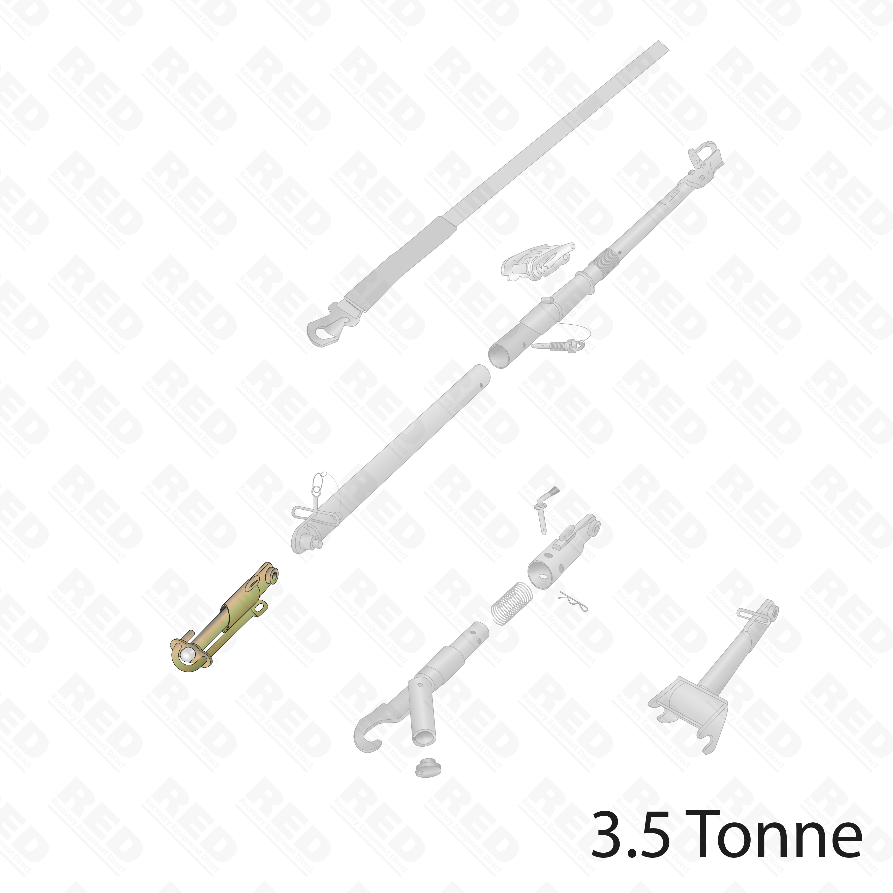 3.5T Tow Pole Spare ST35/04 – Slide Hook Complete